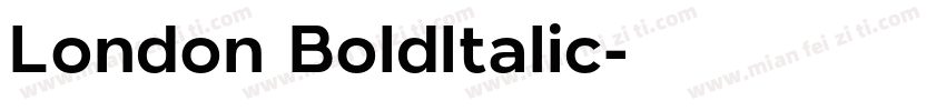 London BoldItalic字体转换